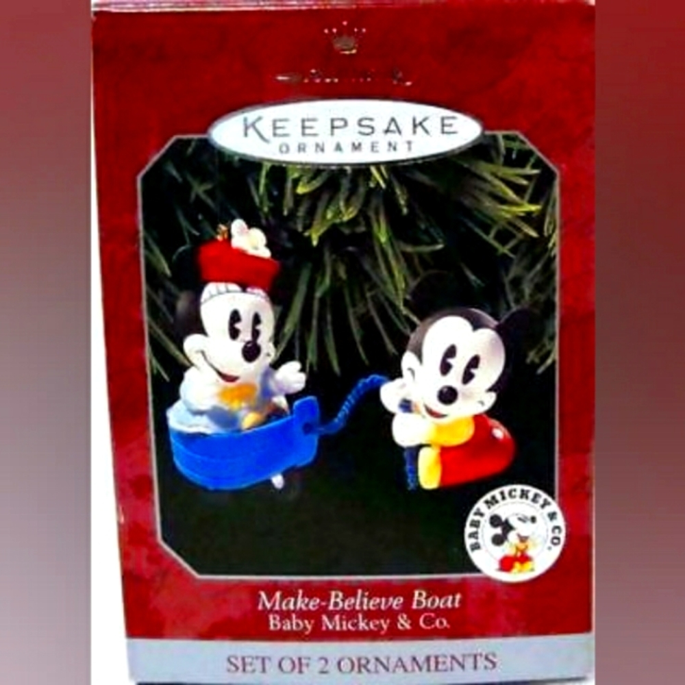 Hallmark 1998 Make believe boat Baby Mickey & Co. ornament